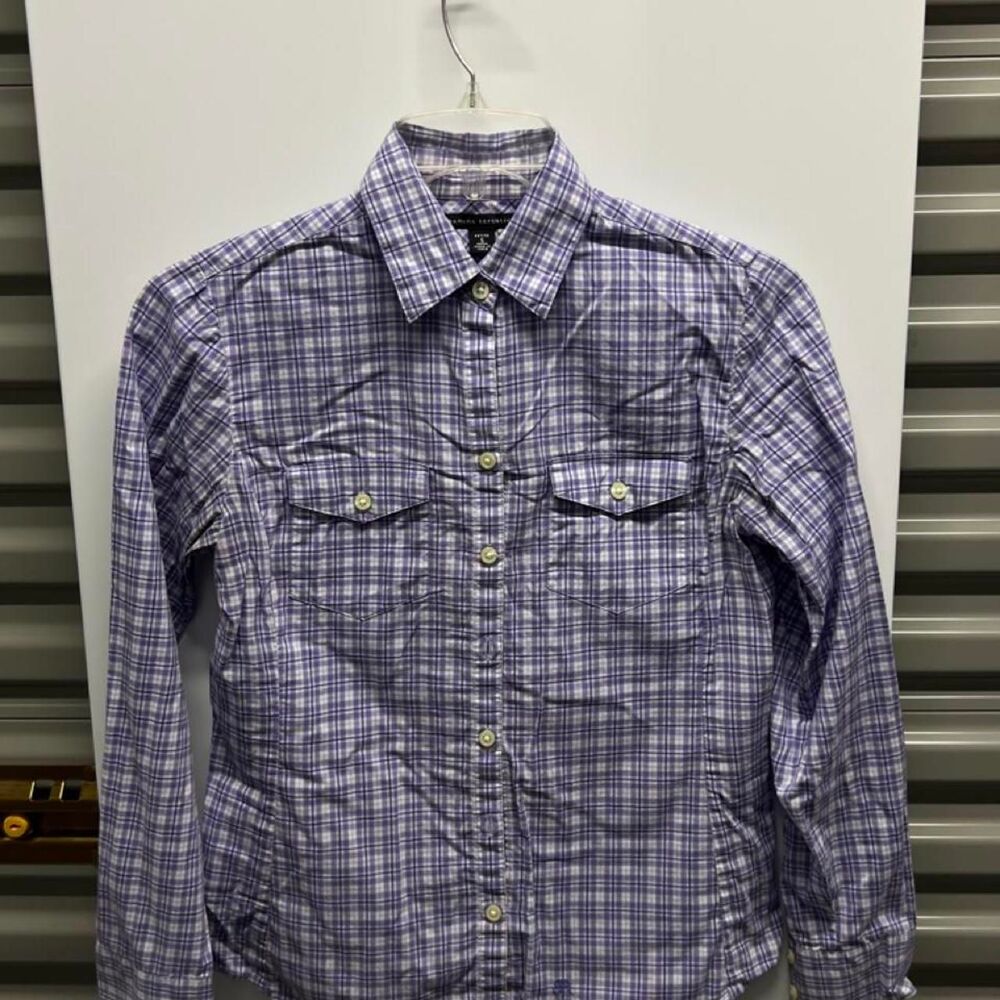 Banana-republic Women's Purple and Blue Shirt